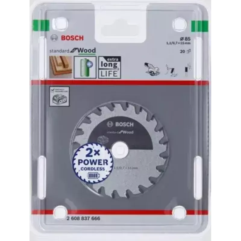 Bosch 2 608 837 666 disco de sierra circular 8,5 cm 1 ud.