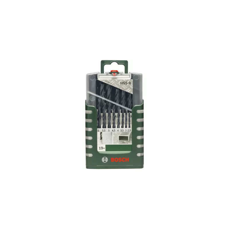 Bosch 2609255131 Juego de brocas helicoidales HSS-R para metal 19 uds., DIN 338
