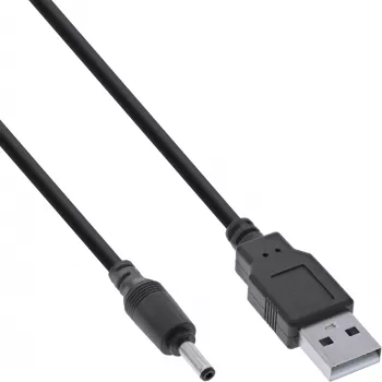 Cable adaptador de red USB-DC InLine, conector macho USB A a DC 3,5x1,35mm, 1m