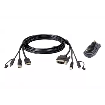 Cable KVM USB ATEN HDMI a DVI-D con audio; 1,8 m USB HDMI a DVI-D Secure KVM