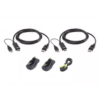 Juego de cables KVM ATEN 1,8 m USB Dual Display Secure teclado-ratón USB