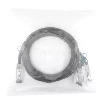 Cable de fibra óptica/InfiniBand BlueOptics 5 m QSFP28 4xSFP28 negro