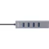 Hub múltiple InLine USB-C 3.2 (4x USB-A 5 Gb/s), OTG, carcasa de aluminio