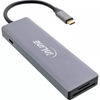 Hub múltiple InLine USB 3.2 USB-C (3x USB-A + USB-C) - lector de tarjetas - HDMI - OTG