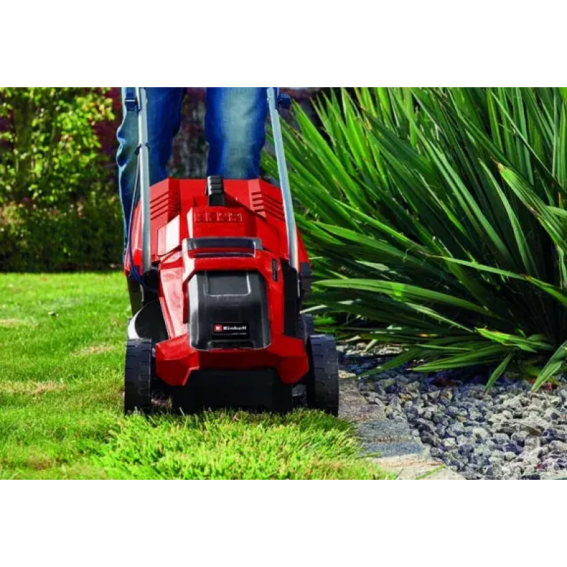 Cortacésped con tracción Einhell GE-CM 18/32 Li-Solo batería negro rojo