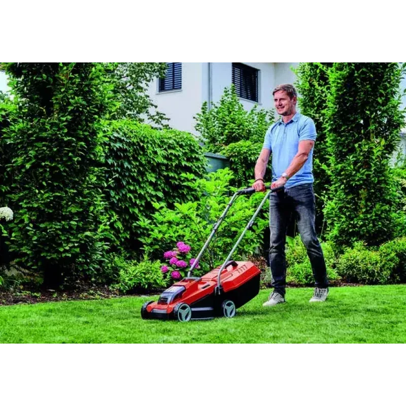 Cortacésped con tracción Einhell GE-CM 18/32 Li-Solo batería negro rojo