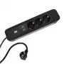 Toma de corriente AC Bachmann PRIMO 3 Type EF 2m negro