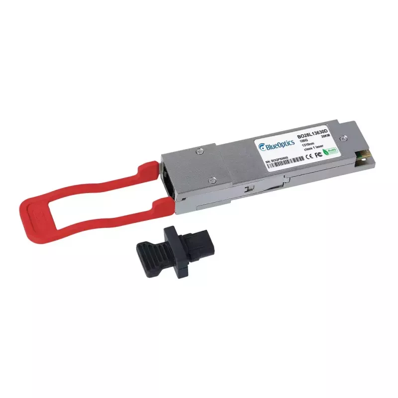 Módulo transceptor de fibra óptica BlueOptics 3HE11239AA-BO QSFP28 LC aluminio
