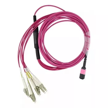 BlueOptics 3HE13896AA-7.5-BO Cable de conexión breakout de MPO a 4x LC Duplex, OM4 50/125 µm, LC/UPC, 7,5 m