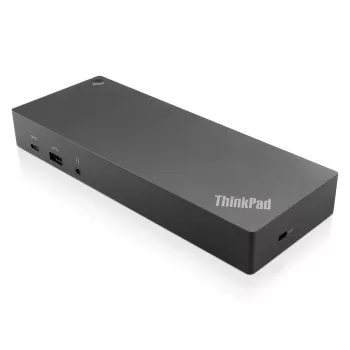 Base de acoplamiento Lenovo ThinkPad Hybrid USB-C con USB-A con cable USB 3.2 Gen 2 (3.1 Gen 2) Type-C negra