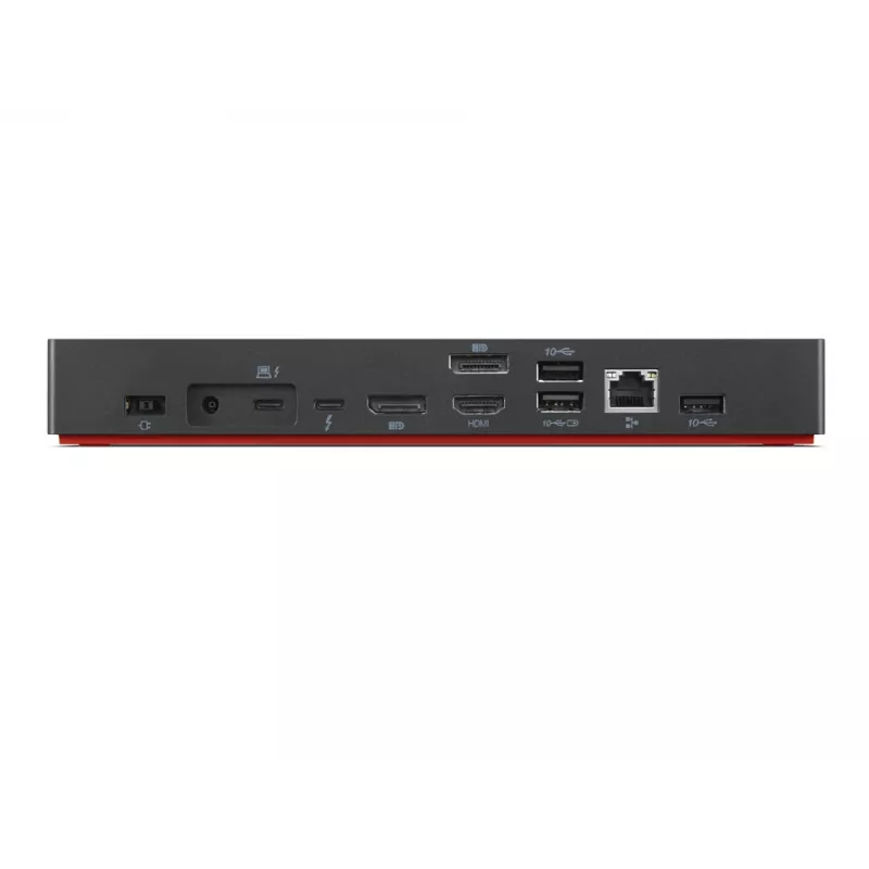 Base de acoplamiento/replicador de puertos para portátil Lenovo 40B00300IT con cable Thunderbolt 4 negro, rojo