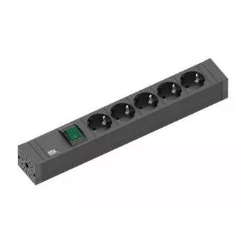 Bachmann 420.0013 2m 5 tomas de corriente para interior negro