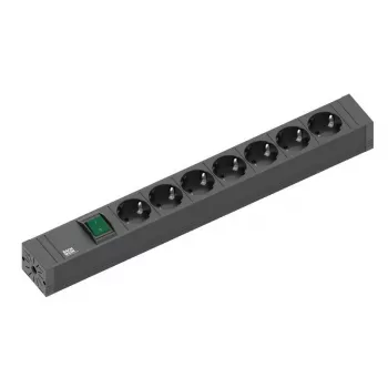 Regleta de alimentación Bachmann 420.0014 2m 7 tomas de corriente para interior negra