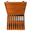 Bahco 424P-S8-EUR Juego de formones, 8 uds., 6-36 mm, en caja de madera