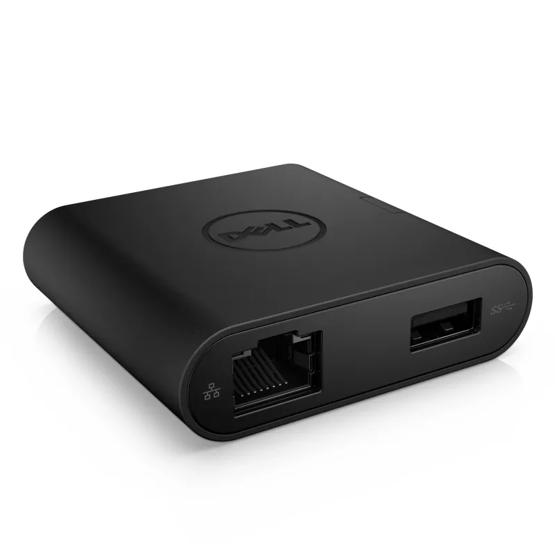 Hub USB-C DELL USB-C - HDMI / VGA / Ethernet / USB 3.0 negro