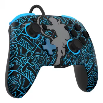 Mando PDP Nintendo Switch Sheikah Shoot REMATCH GLOW, gamepad, Nintendo Switch, Nintendo Switch Lite, Nintendo Switch OLED, D-pad, botón Home, analógico/digital, con cable, USB