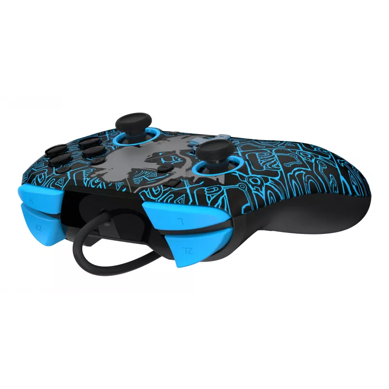 Mando PDP Nintendo Switch Sheikah Shoot REMATCH GLOW, gamepad, Nintendo Switch, Nintendo Switch Lite, Nintendo Switch OLED, D-pad, botón Home, analógico/digital, con cable, USB