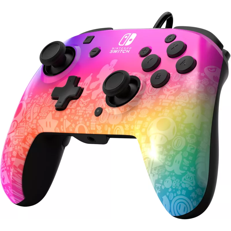 Mando con cable PDP REMATCH: Star Spectrum para Nintendo Switch, Nintendo Switch - modelo OLED