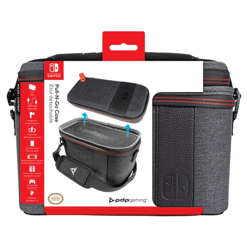 Funda rígida para consola portátil PDP 500-141-EU Nintendo gris