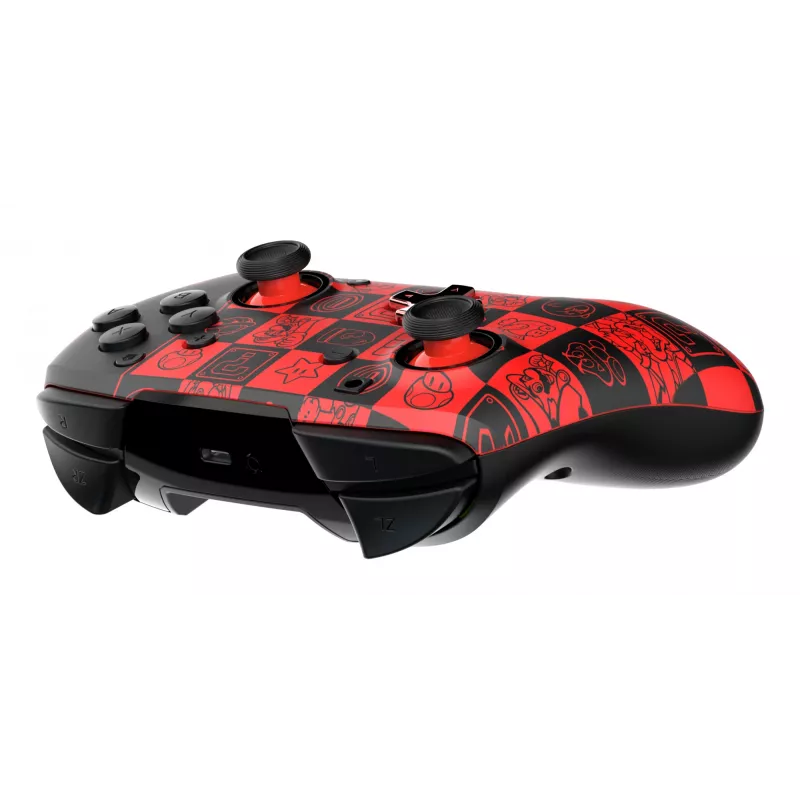Mando PDP REMATCH GLOW negro, verde, rojo analógico/digital Nintendo Switch, Nintendo Switch OLED