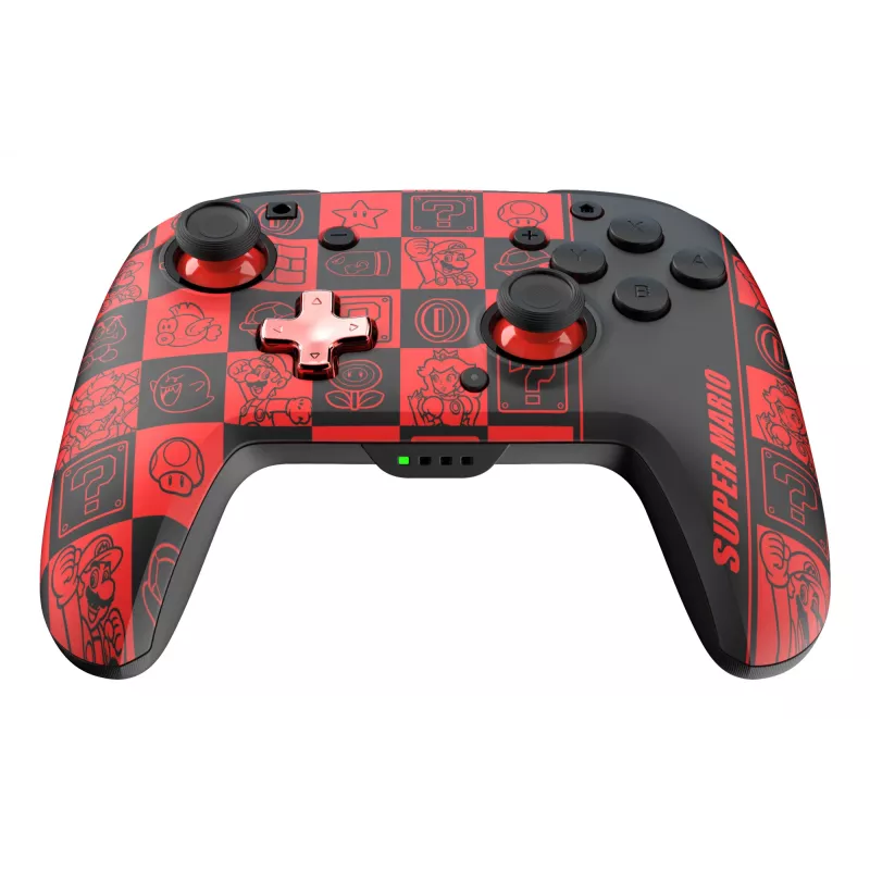 Mando PDP REMATCH GLOW negro, verde, rojo analógico/digital Nintendo Switch, Nintendo Switch OLED