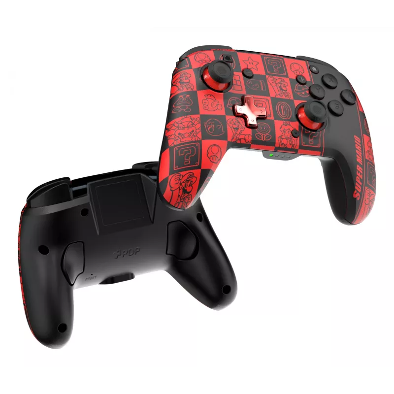 Mando PDP REMATCH GLOW negro, verde, rojo analógico/digital Nintendo Switch, Nintendo Switch OLED