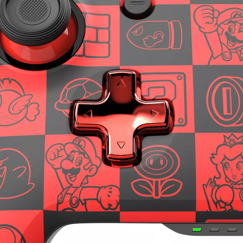 Mando PDP REMATCH GLOW negro, verde, rojo analógico/digital Nintendo Switch, Nintendo Switch OLED