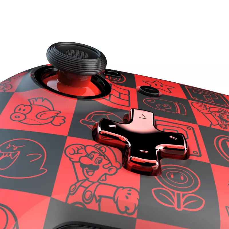 Mando PDP REMATCH GLOW negro, verde, rojo analógico/digital Nintendo Switch, Nintendo Switch OLED