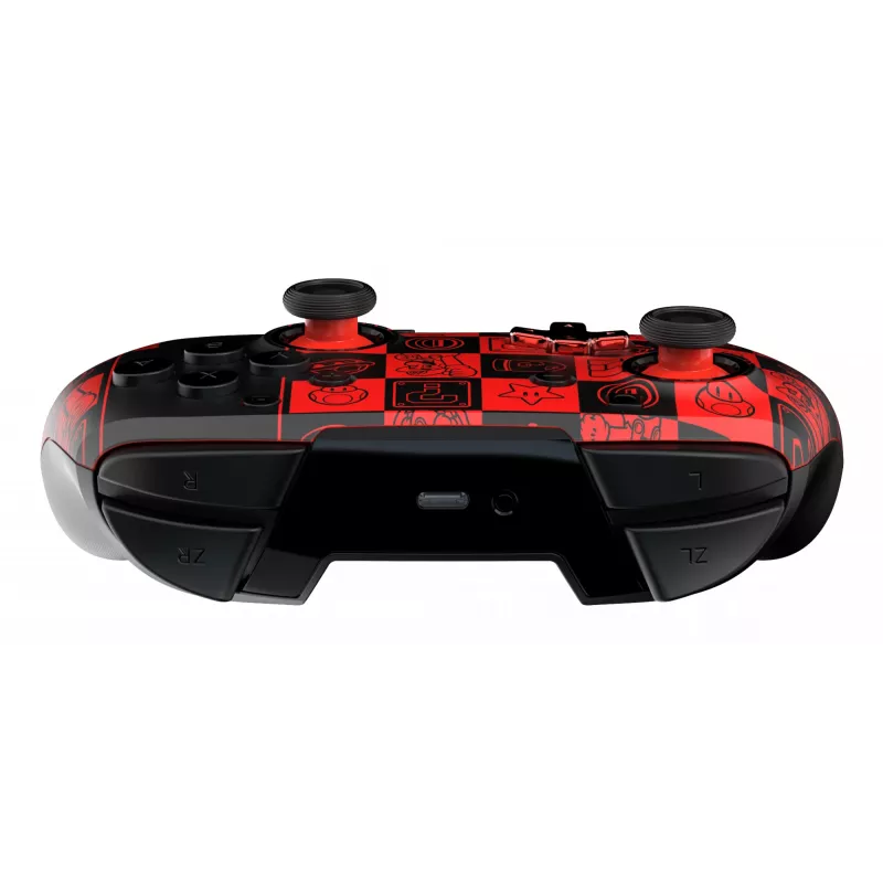 Mando PDP REMATCH GLOW negro, verde, rojo analógico/digital Nintendo Switch, Nintendo Switch OLED