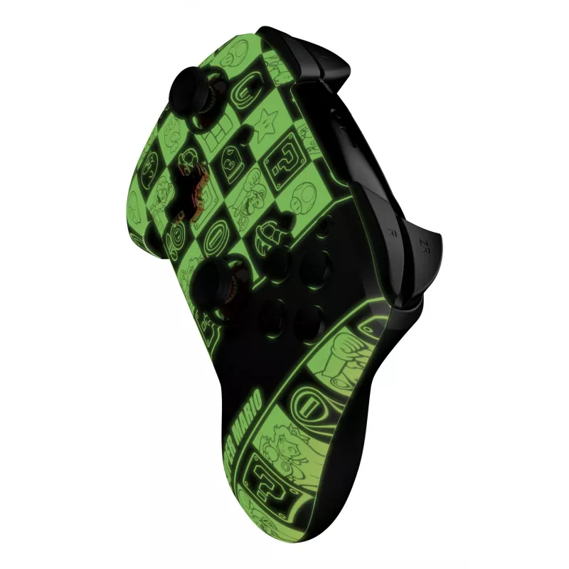 Mando PDP REMATCH GLOW negro, verde, rojo analógico/digital Nintendo Switch, Nintendo Switch OLED