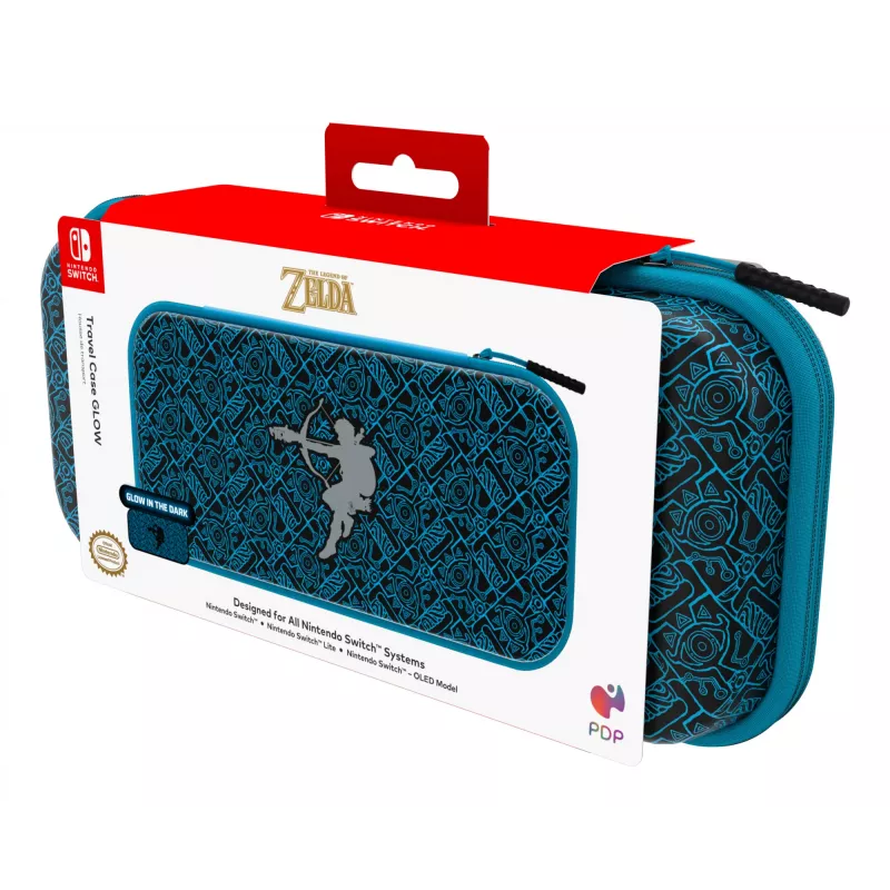 Funda de viaje PDP GLOW: Sheikah Shoot, para Nintendo Switch, Nintendo Switch Lite, Nintendo Switch - modelo OLED