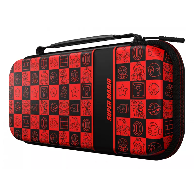 Funda de viaje PDP Travel Case Plus GLOW: Super Icon, para Nintendo Switch, Nintendo Switch Lite, Nintendo Switch - modelo OLED