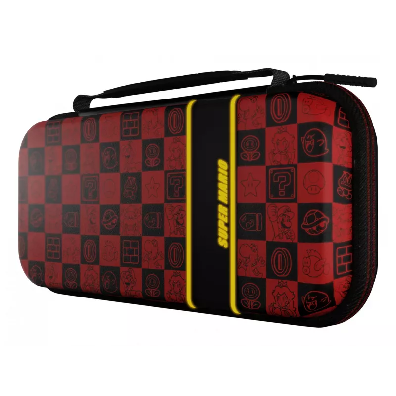 Funda de viaje PDP Travel Case Plus GLOW: Super Icon, para Nintendo Switch, Nintendo Switch Lite, Nintendo Switch - modelo OLED