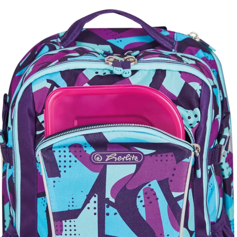 Mochila escolar Herlitz Ultimate CamoPurple