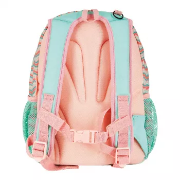Mochila escolar Herlitz Rookie Sweet Jungle verde melocotón poliéster
