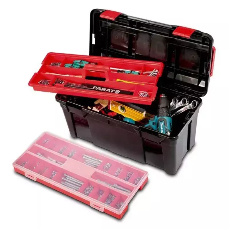 Maletín de herramientas Parat 5813000391 polipropileno negro rojo 580x285x290 mm