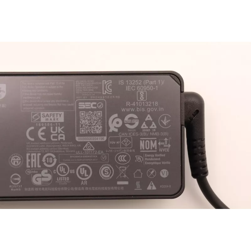 Fuente de alimentación 65W USB Type-C Lenovo 5A10W86254 — fuente de alimentación USB-C de 65W para portátiles y dispositivos compatibles