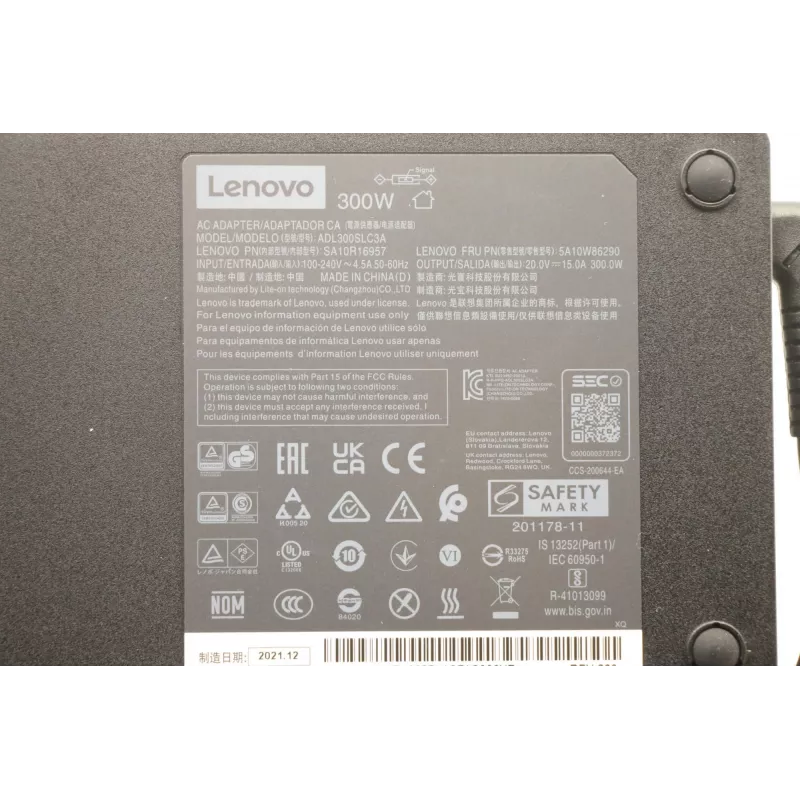 Lenovo 5A10W86290 fuente de alimentación/adaptador de interior 300 W negro