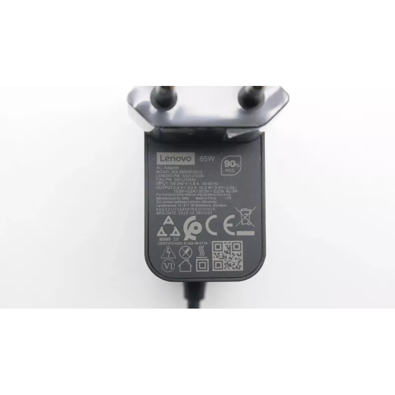 Lenovo 5A11J75649 fuente de alimentación de interior 65 W negro