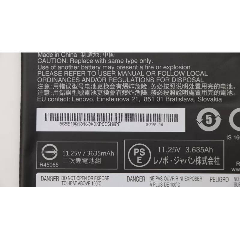 Lenovo 5B10Q13163 batería para portátil Chromebook L17M3PB0, 11,25 V, 42 Wh, de 3 celdas