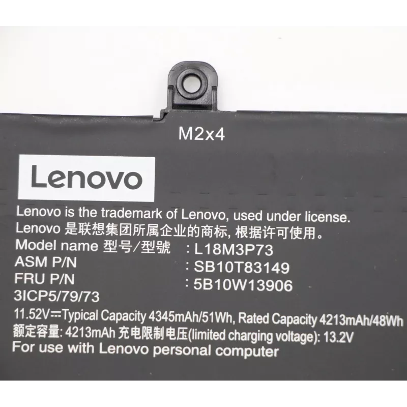 Batería interna Lenovo 5B10W13906 50Wh para portátiles Lenovo compatibles