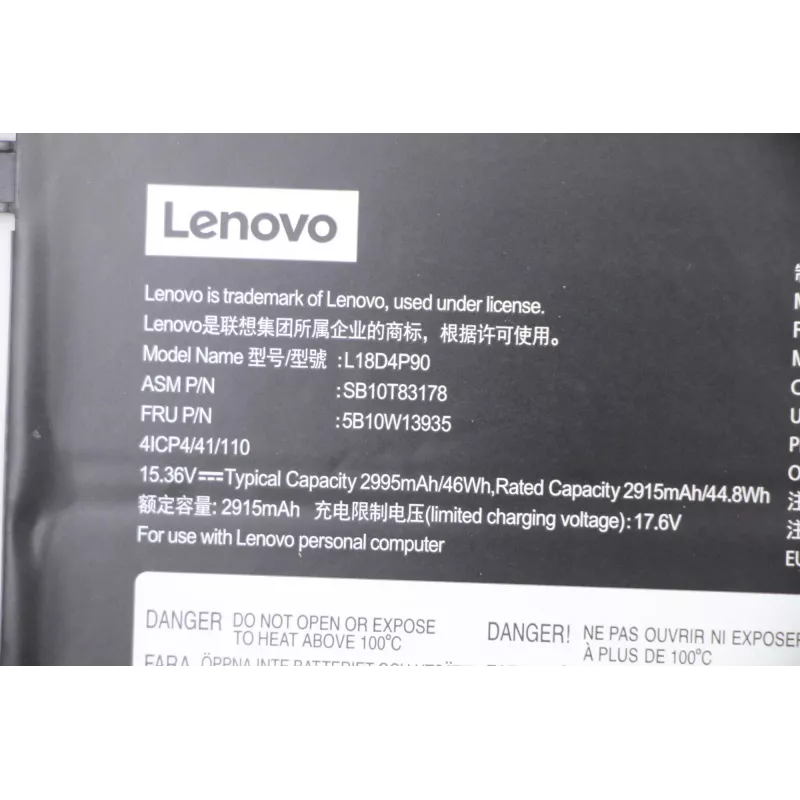 Batería interna de litio-ion para portátil Lenovo 46 Wh modelo 5B10W13935