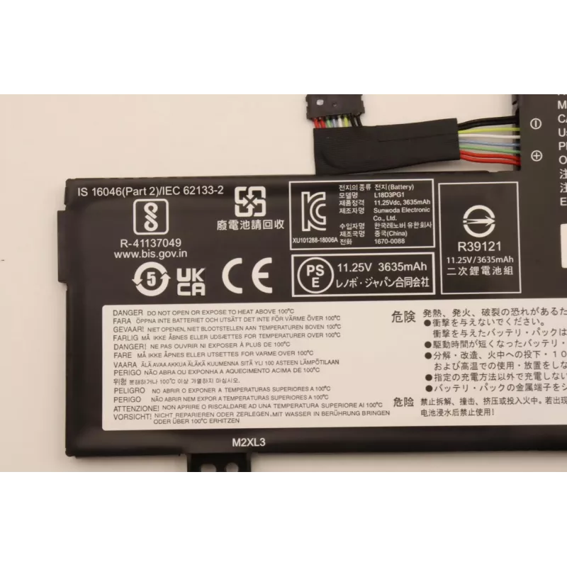 Batería interna para portátil Lenovo 5B10W13947 42Wh litio-ion