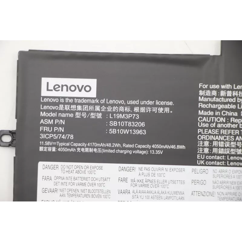 Batería interna Lenovo 5B10W13963 48,2 Wh litio-ion para portátiles Lenovo compatibles