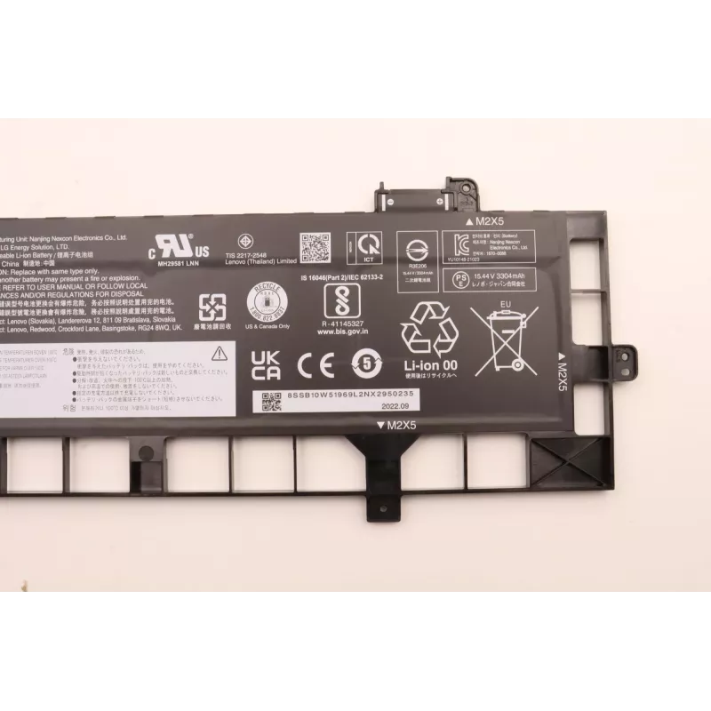 Batería interna para portátil Lenovo 5B10W51868 4 celdas 52,5 Wh para portátiles Lenovo compatibles