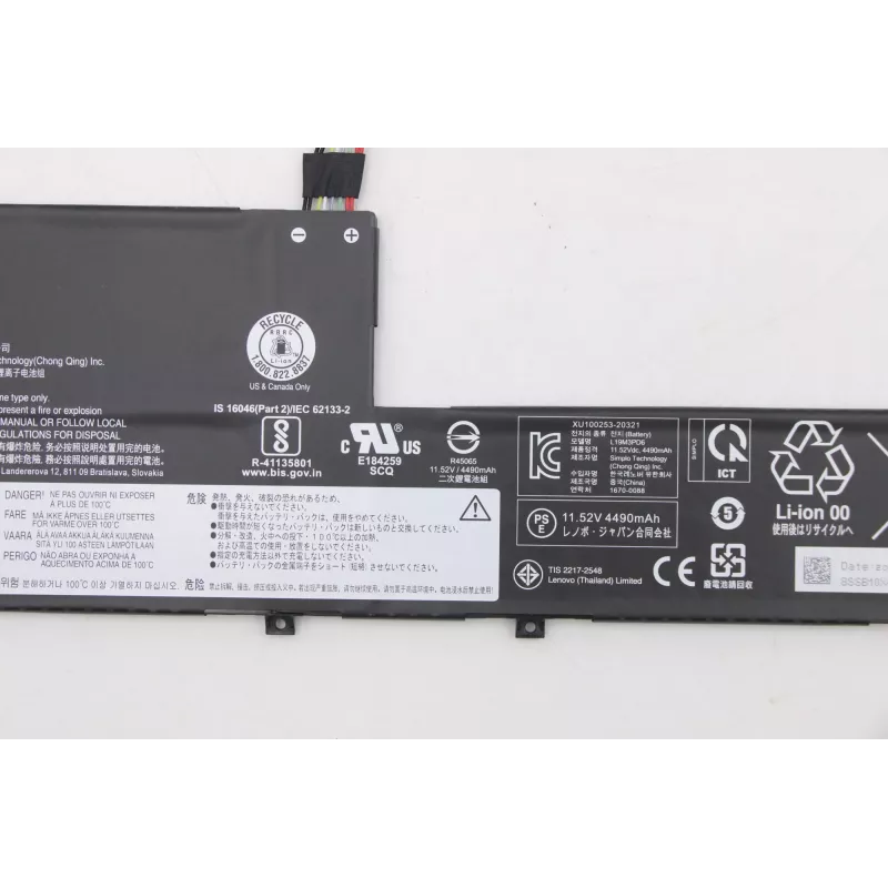 Batería Lenovo 11,52 V 52,5 Wh de iones de litio 5B10X49072 para portátiles Lenovo compatibles