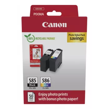 Cartucho de tinta Canon PG-585/CL-586 PVP 2 uds. Original Negro, Cian, Magenta, Amarillo