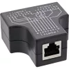 Adaptador en T InLine Cat.5e STP de conector hembra RJ45 a 2x conector hembra RJ45 negro