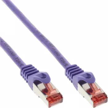 Cable de parcheo InLine Cat6 S/FTP PiMF RJ-45–RJ-45 250 MHz PVC violeta 1,5 m