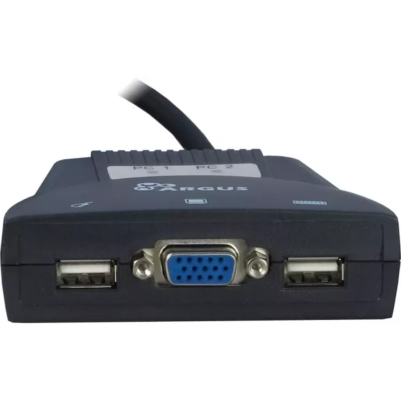Conmutador KVM Inter-Tech KVM-LS-21JA negro